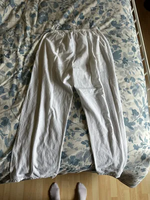 flowy white beach pants thumbnail 3