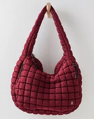 Free People FP Movement Quilted Carryall Tote- Mulberry thumbnail 1