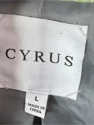 Cyrus Plaid Wool Blend Long Midi Overcoat Coat Grey Green Blue Large Winter thumbnail 9