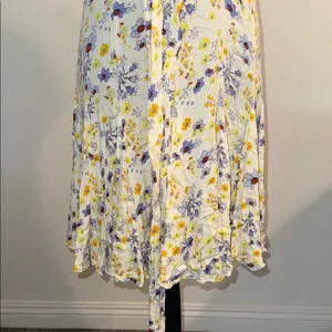 Free People Chic Floral V-Neck Mini Dress thumbnail 2