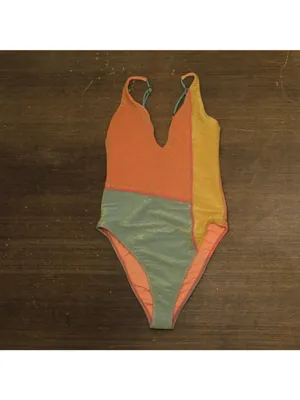 NWT O'Neill Mirage Colorblock Edgewater One-Piece Swimsuit Multi Pink Lurex S thumbnail 2