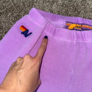Aviator Nation Sweatpants Women Small Purple Good Rainbow Stripe Joggers thumbnail 6