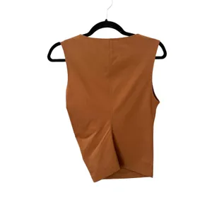 COS Twist Front High Neck Blouse Camel Brown X-Small thumbnail 5