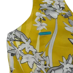Coast Larrison Printed Satin Faux Wrap Midi Dress Yellow Floral 12 Wedding Guest thumbnail 8