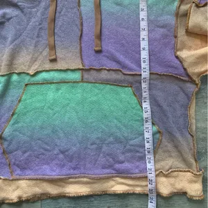 Jaded London oversized patchwork lightweight knitted hoodie wool blend 4 thumbnail 7