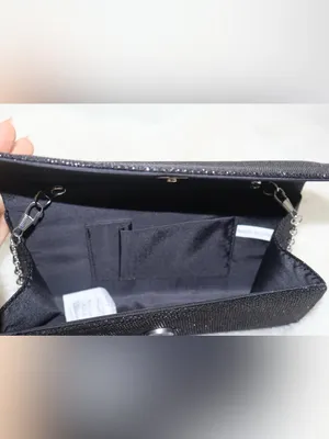 Black Glitter Clutch, Evening Bag, Party Purse o Formal Bag. thumbnail 5