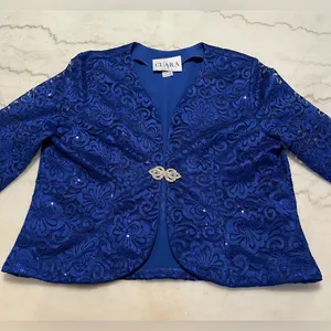 NWOT Cachet Royal Blue Lace Ensemble‎ Size XL thumbnail 3
