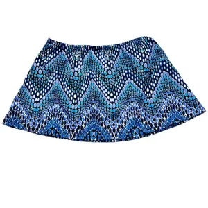 SKIRT ONLY Longitude Swim Coverup Skirt Blue Geometric Dot Size Small Beachwear thumbnail 2