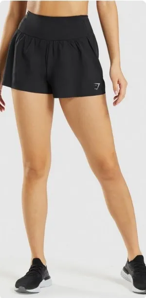 Gymshark Speed Shorts Women Medium Black Athletic Running Workout B1A4U thumbnail 1
