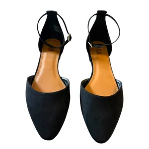 ANA Black Ballet Flat Darrell Ankle Strap Sandals Size 9.5 thumbnail 3