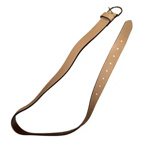 Beige genuine leather belt Tan thumbnail 1