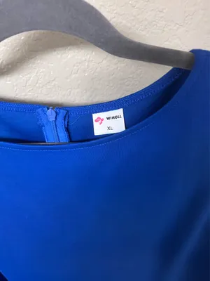 Royal Blue Shift Dress Size XL thumbnail 3