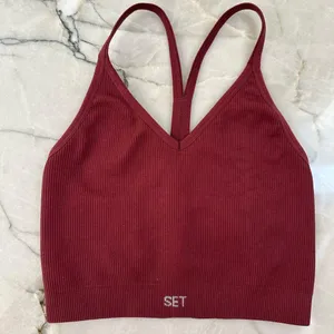 SET ACTIVE Sculptflex Ribbed V Bra in Hug thumbnail 2
