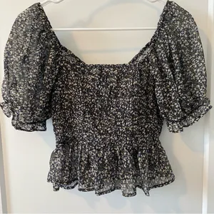 Lulus‎ New Blossoms Smocked Puff Sleeve Blouse thumbnail 8