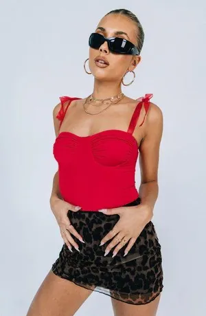 Red Bodysuit Princess Polly thumbnail 1