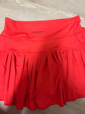 Gold Hinge Skirt Candy Red Medium thumbnail 3