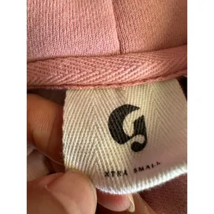 Glossier Classic Oversized Pink Fleece Hoodie - Size XS (Fits S/M) thumbnail 5