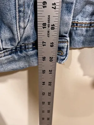 Free People x We The Free Rumors Denim Trucker Jacket SIze: Small biker Y2K EUC thumbnail 6