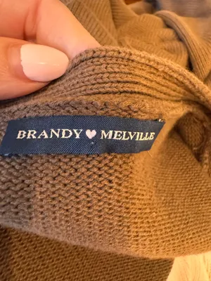 Brandy Melville Chocolate Brown Cardigan Sweater S M L thumbnail 8