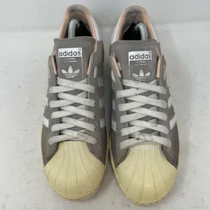 Adidas Original MI Superstar Shell Top Sneakers Womens 6.5 Grey thumbnail 2