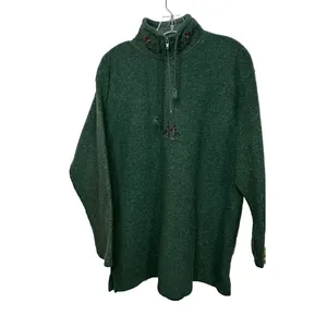 Victoria Secret Sweater Womens Pullover Quarter‎ Zip Green Country Casual Ladies thumbnail 3