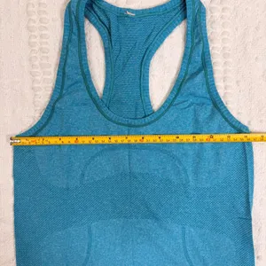 Lululemon Swiftly Tech Racerback Tank Top Teal Heathered Blue Workout Gym Mens thumbnail 6