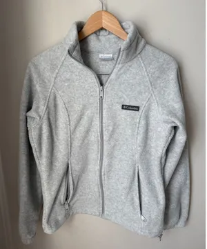 Columbia Benton Springs Full Zip Fleece Jacket Gray Medium thumbnail 1