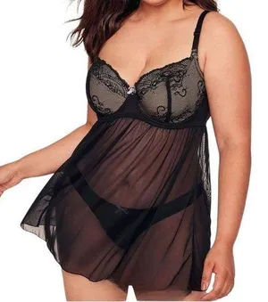 Adore Me Ella Contour babydoll nightie thumbnail 1