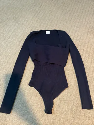 Abercrombie Bodysuit Long Sleeve Black thumbnail 2