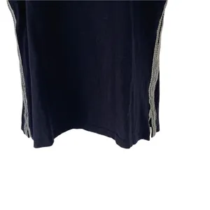 Talbots Women's Size‎ Petite Large Embroidered Navy Cotton Top Light Coastal thumbnail 3