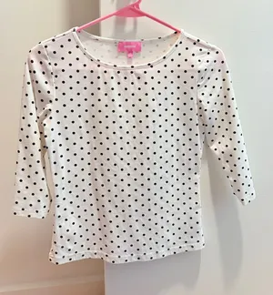 Edikted 3/4 sleeve polka dot top  thumbnail 1