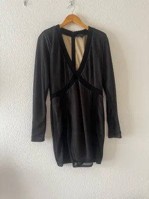 Michael Costello x REVOLVE Tallie Mini Dress in Black thumbnail 4