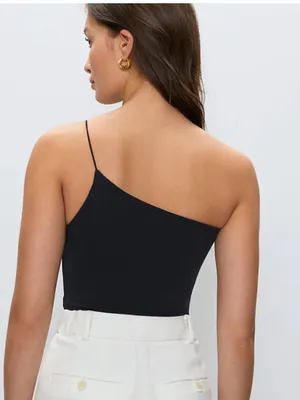 Aritzia Babaton Contour One-Shoulder Bodysuit Black Small thumbnail 3