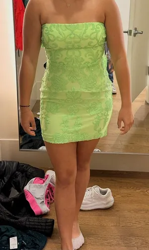 Green Homecoming Windsor Dress thumbnail 1
