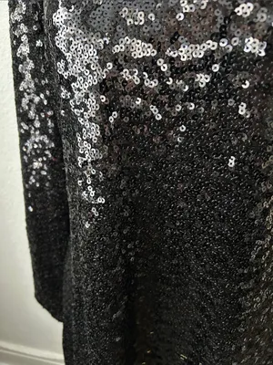 Steve Madden Size L long-sleeve Charity sequin mini dress with a scoop neck thumbnail 5