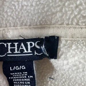 Chaps Vest Womens Large White Fleece Full Zip Pockets Mock Neck Buttons thumbnail 9