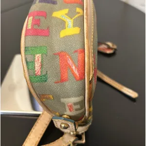 Dooney & Bourke Rainbow Zipper Bag, Heart Charm. Coated Canvas & Leather thumbnail 13