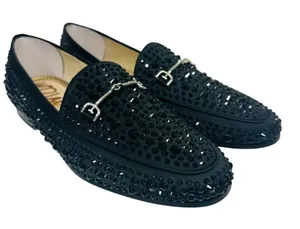Sam Edelman Loraine Bling Bit Loafer Flats Black Embellished Size 7M NWB thumbnail 1