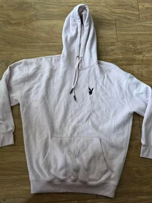 PLAYBOY Light Purple Hoodie with Black Bunny Logo thumbnail 1