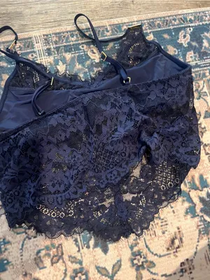 Aerie Navy Lace Bralette Cami thumbnail 7