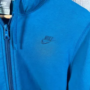 Nike Sportswear Teal Blue Full Zip Fleece Hoodie Womens Large L Embroidered Logo thumbnail 5
