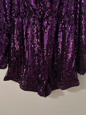 Purple Sequins Shein Romper  thumbnail 2