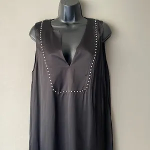 Zara sz S black studded‎ shift midi dress thumbnail 3