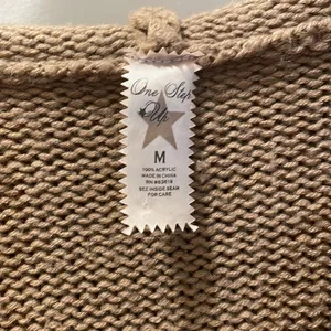 Gilmore girls style Lorilai One Step Up long line cardigan tan M thumbnail 3