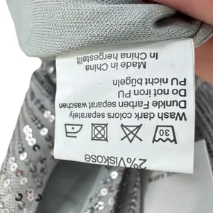 Grace Karin NWT Silver Sequin Glitzy‎ Glam Lined Halter Blouse Size S thumbnail 8