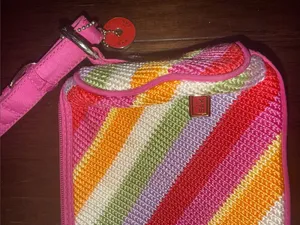 The Sak Colorful Diagonal Stripe Pink Shoulder Bag thumbnail 2