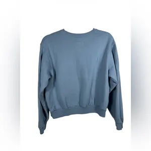 Abercrombie &‎ Fitch Soft A&F Cropped Sweatshirt Blue Crewneck Pullover Size XS thumbnail 3