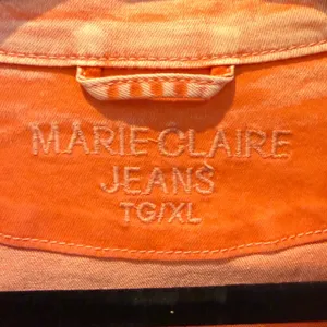 Marie Claire Jeans Women XL Coral Pink Acid Wash‎ Embroidered Denim Jacket thumbnail 6
