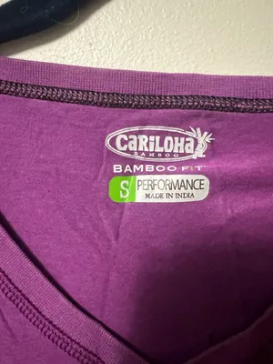 Cariloha bamboo Purple Tee Shirt thumbnail 2