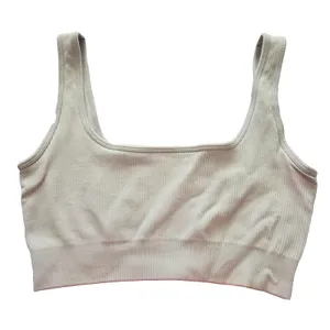 Ribbed Comfort‎ Y2K Bra Top Wireless Pullover Stretch Sleep Active Gray Large thumbnail 1